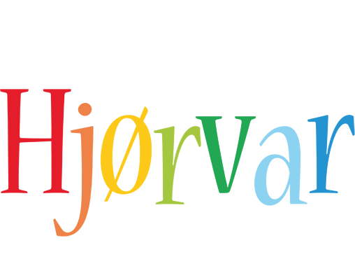 Hjørvar birthday logo