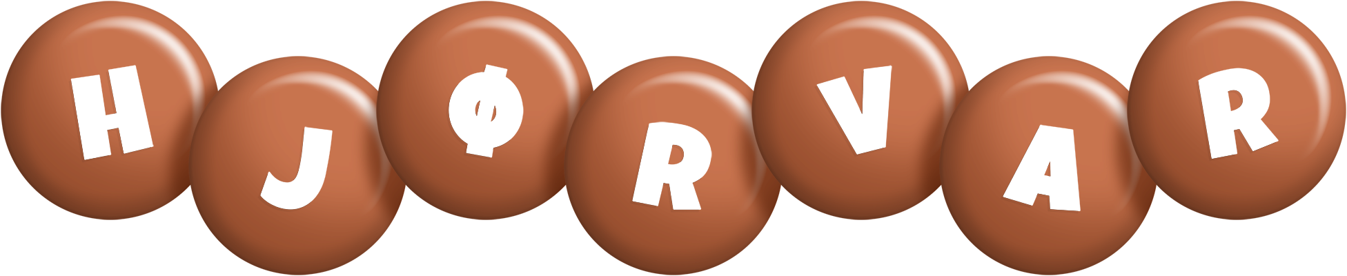 Hjørvar candy-brown logo