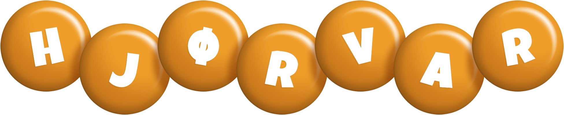 Hjørvar candy-orange logo