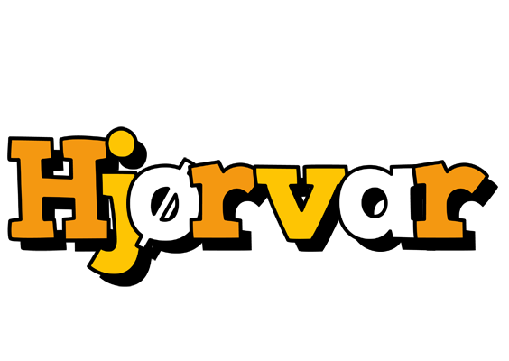 Hjørvar cartoon logo