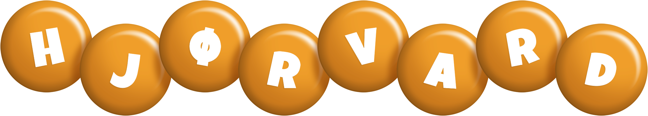 Hjørvard candy-orange logo