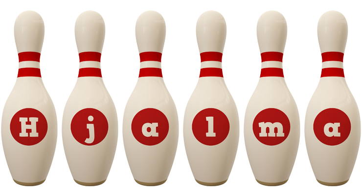Hjalma bowling-pin logo