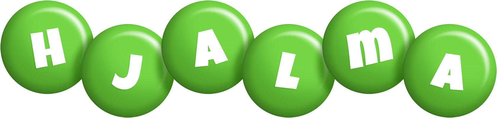 Hjalma candy-green logo