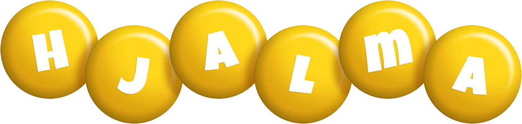 Hjalma candy-yellow logo