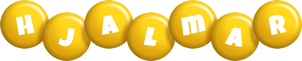 Hjalmar candy-yellow logo
