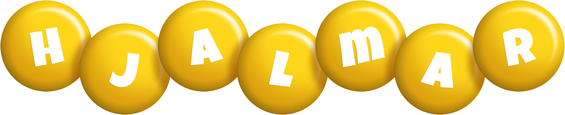 Hjalmar candy-yellow logo