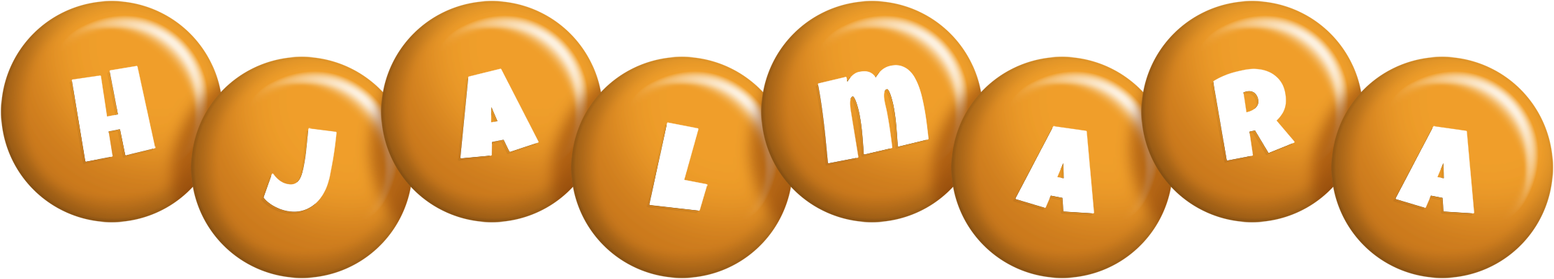 Hjalmara candy-orange logo