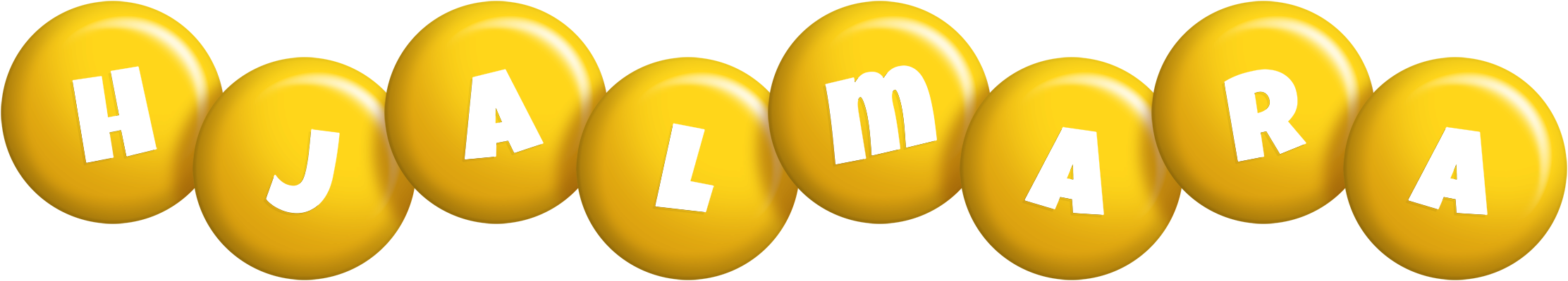 Hjalmara candy-yellow logo