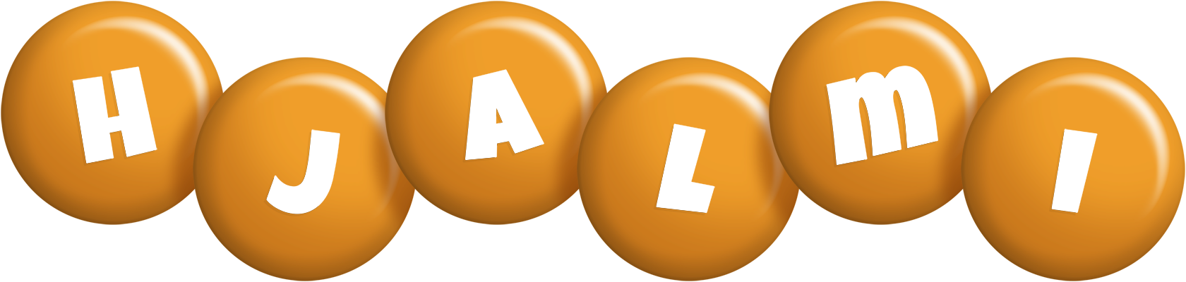 Hjalmi candy-orange logo