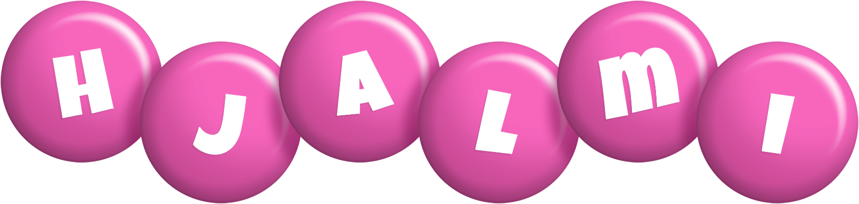 Hjalmi candy-pink logo