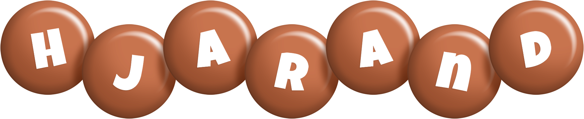 Hjarand candy-brown logo