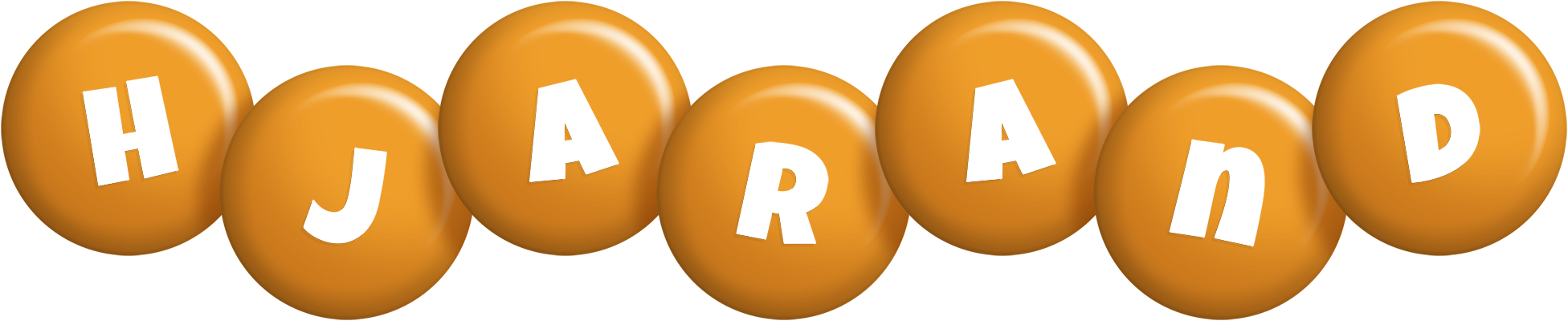 Hjarand candy-orange logo