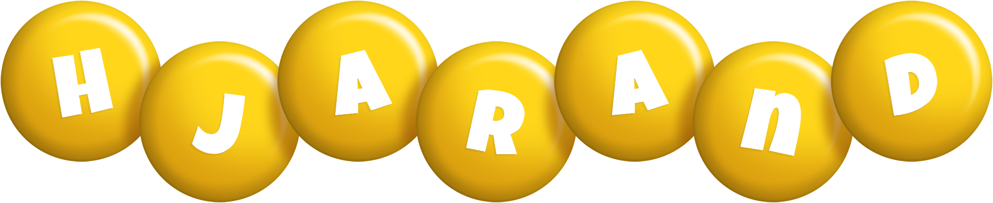 Hjarand candy-yellow logo