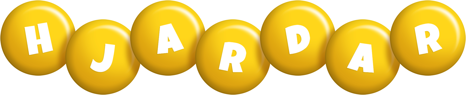 Hjardar candy-yellow logo