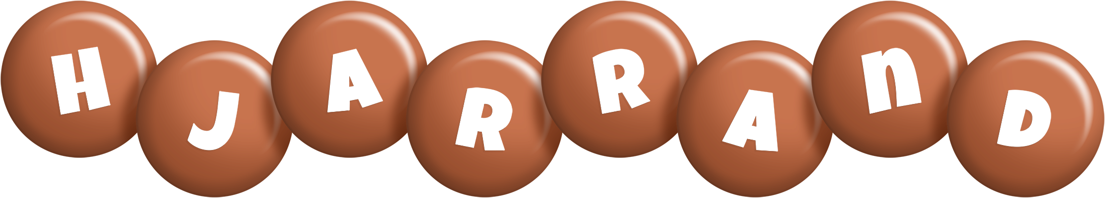 Hjarrand candy-brown logo