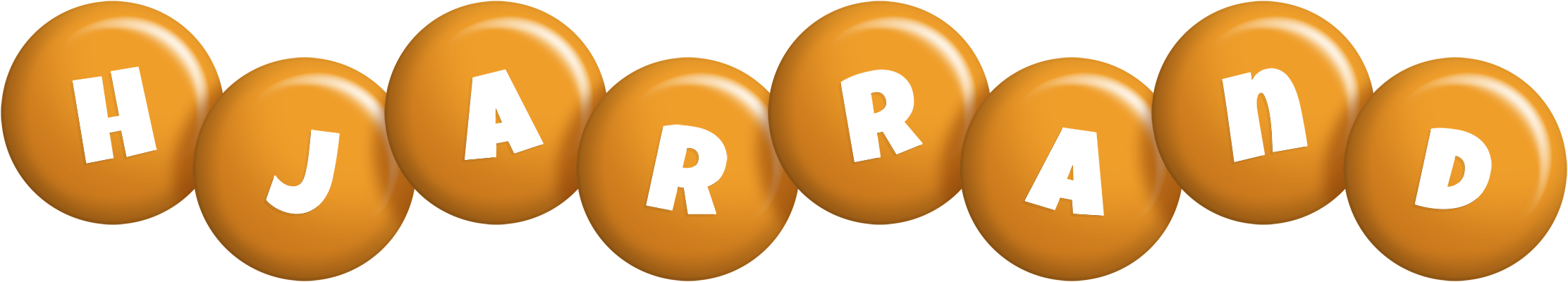 Hjarrand candy-orange logo