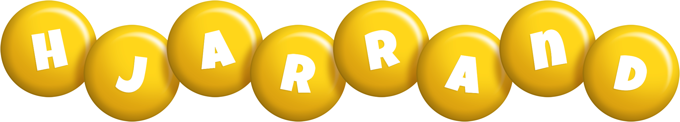 Hjarrand candy-yellow logo