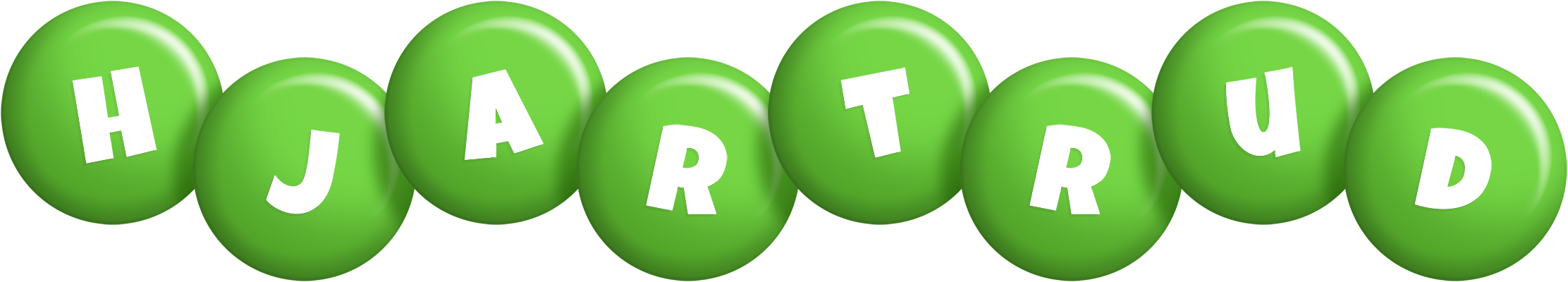 Hjartrud candy-green logo