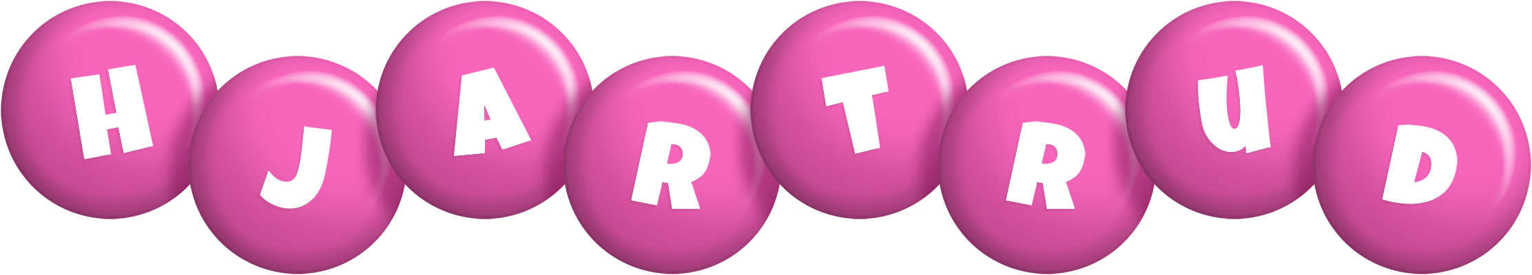 Hjartrud candy-pink logo