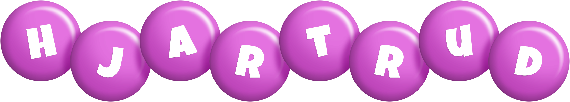 Hjartrud candy-purple logo