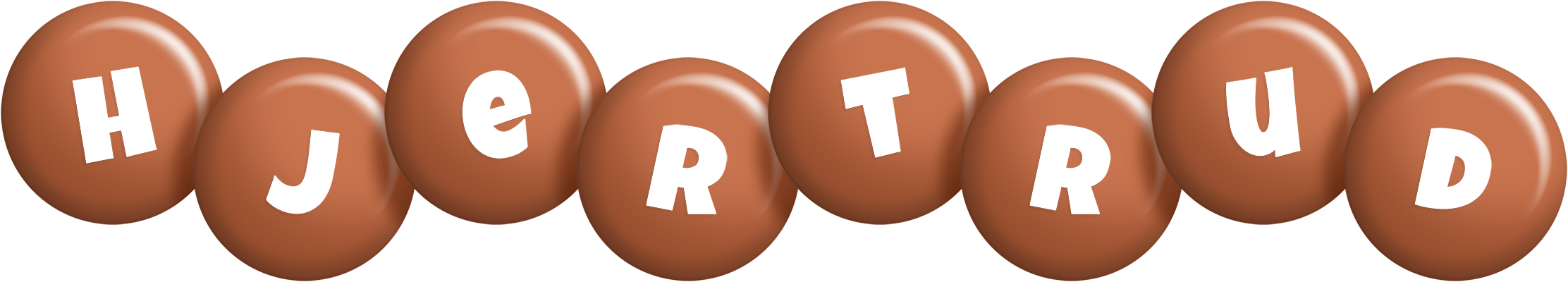 Hjertrud candy-brown logo