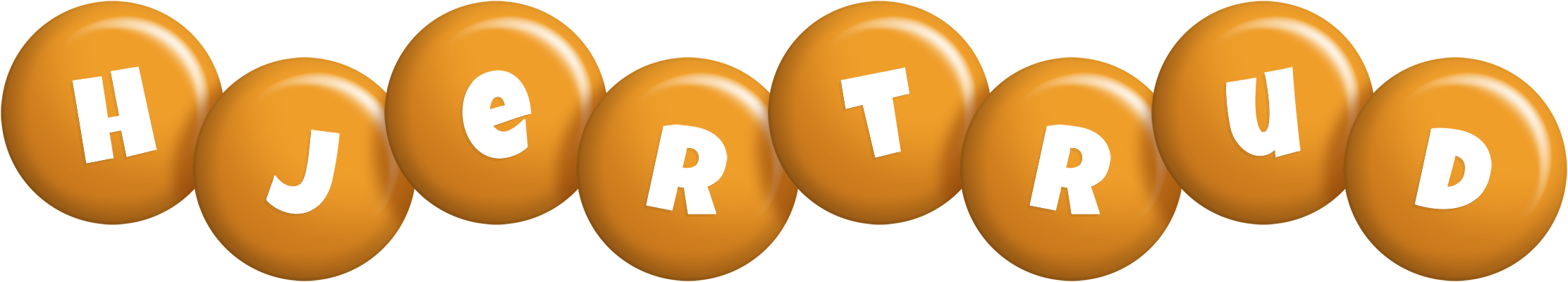 Hjertrud candy-orange logo