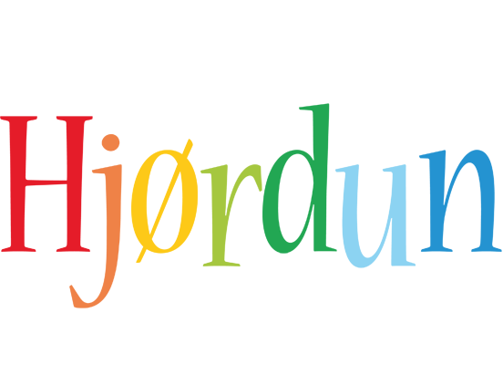 Hjørdun birthday logo