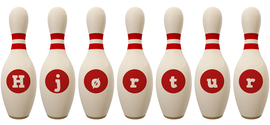 Hjørtur bowling-pin logo