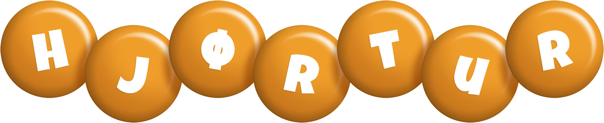 Hjørtur candy-orange logo