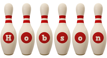 Hobson bowling-pin logo