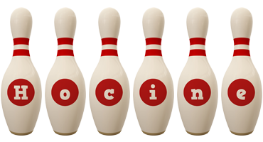 Hocine bowling-pin logo