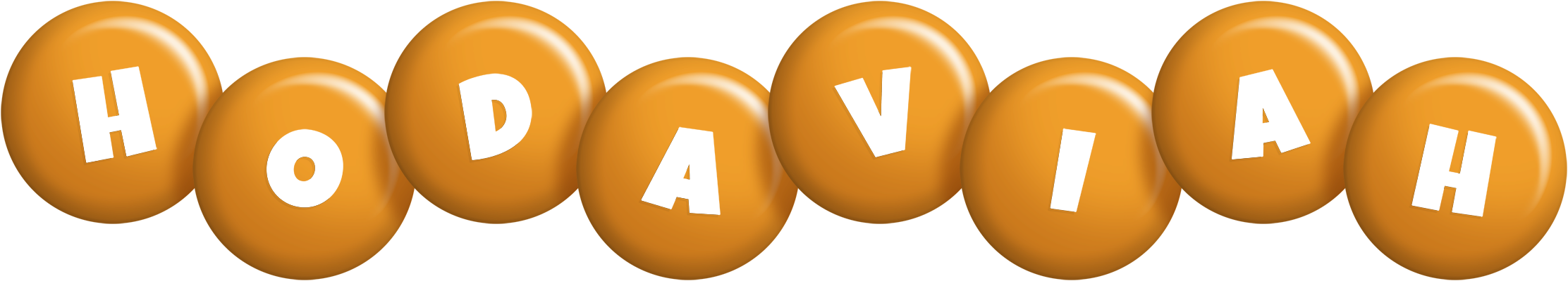 Hodaviah candy-orange logo