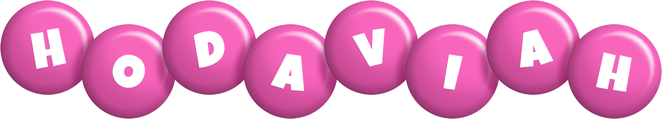 Hodaviah candy-pink logo