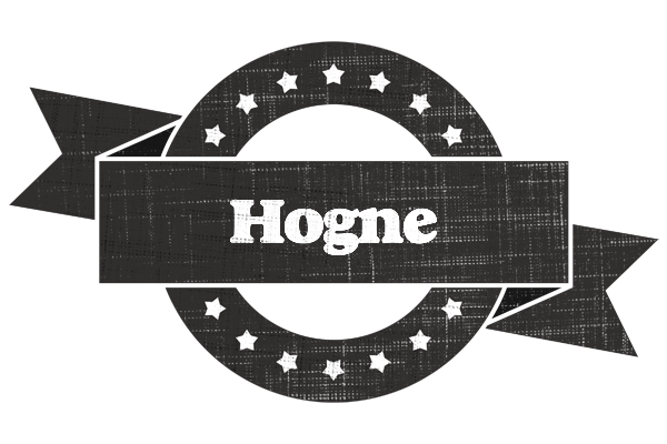 Hogne grunge logo