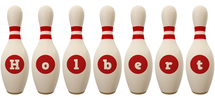 Holbert bowling-pin logo