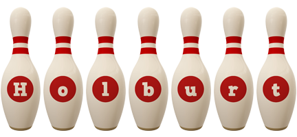 Holburt bowling-pin logo