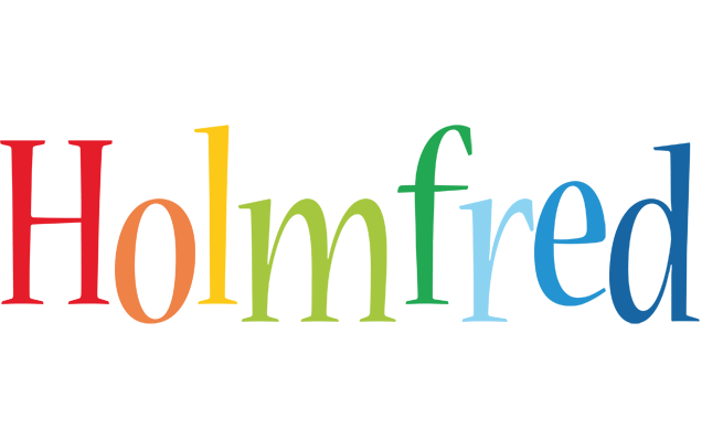 Holmfred birthday logo