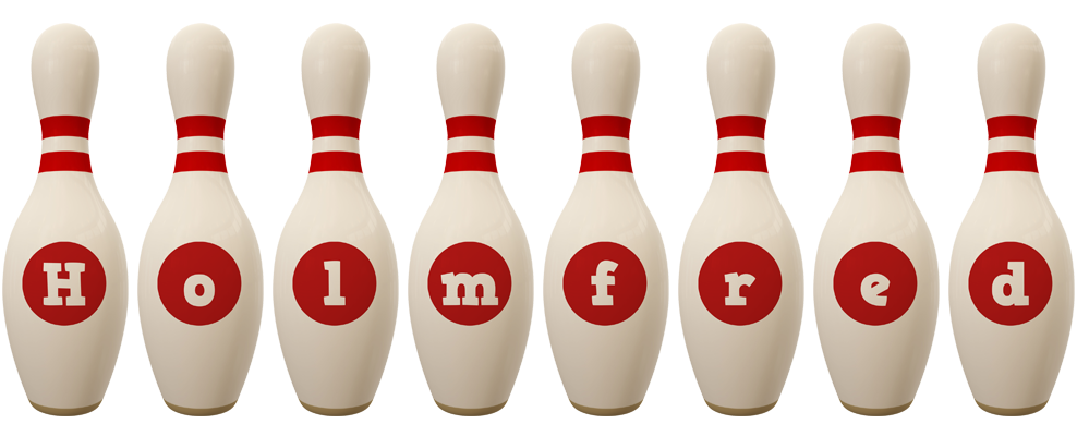 Holmfred bowling-pin logo