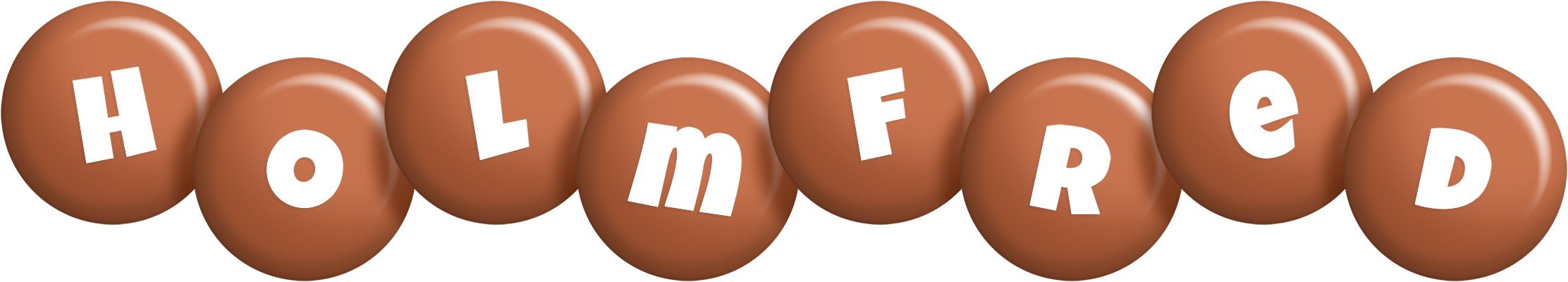 Holmfred candy-brown logo