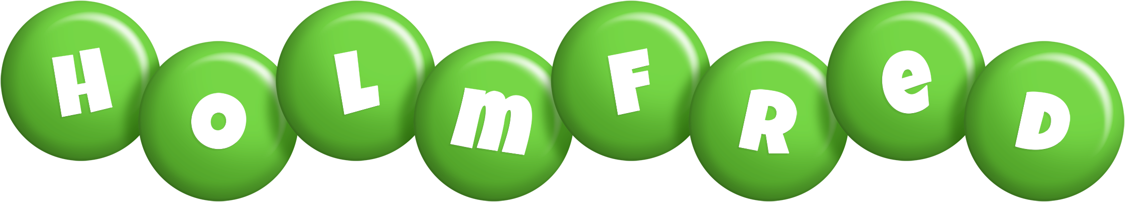 Holmfred candy-green logo