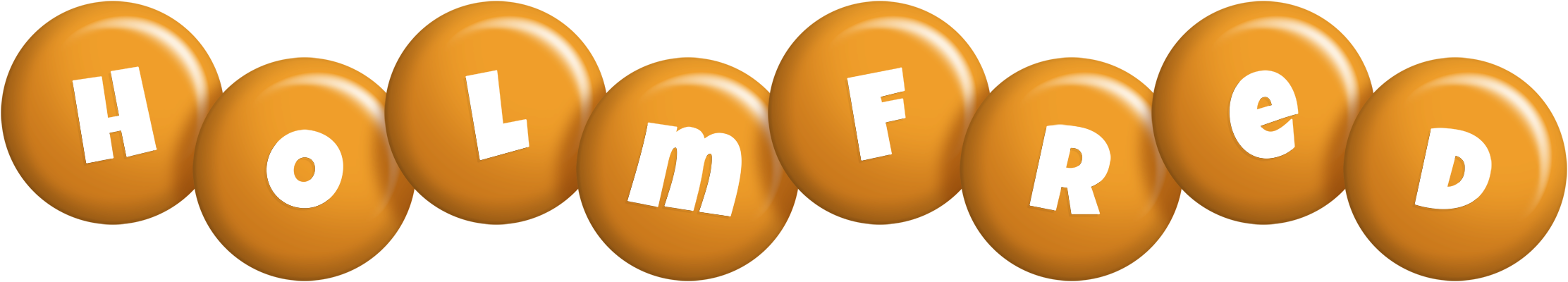 Holmfred candy-orange logo