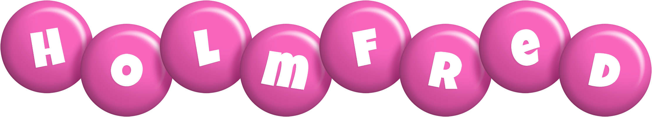 Holmfred candy-pink logo