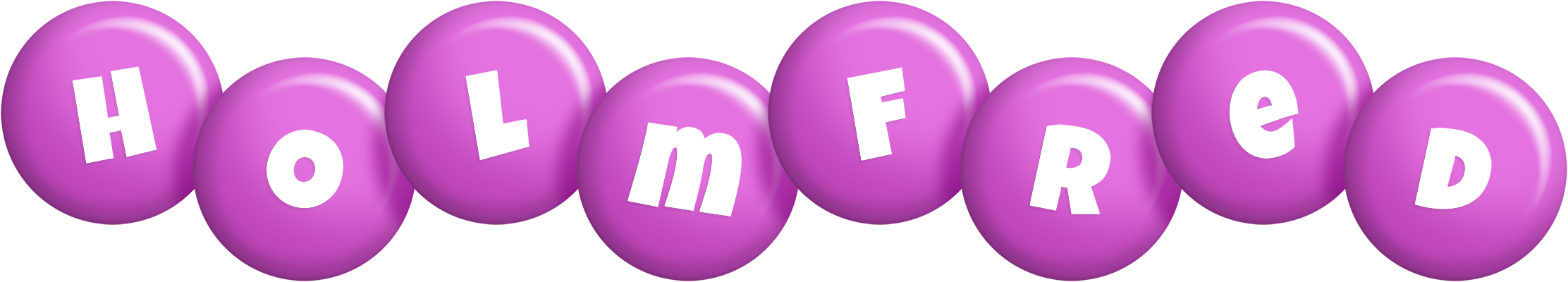 Holmfred candy-purple logo