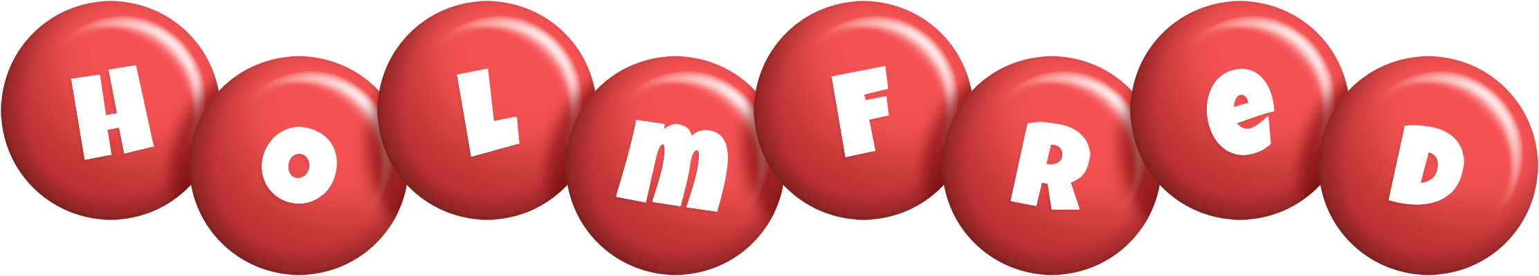 Holmfred candy-red logo