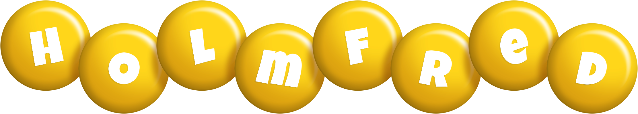 Holmfred candy-yellow logo