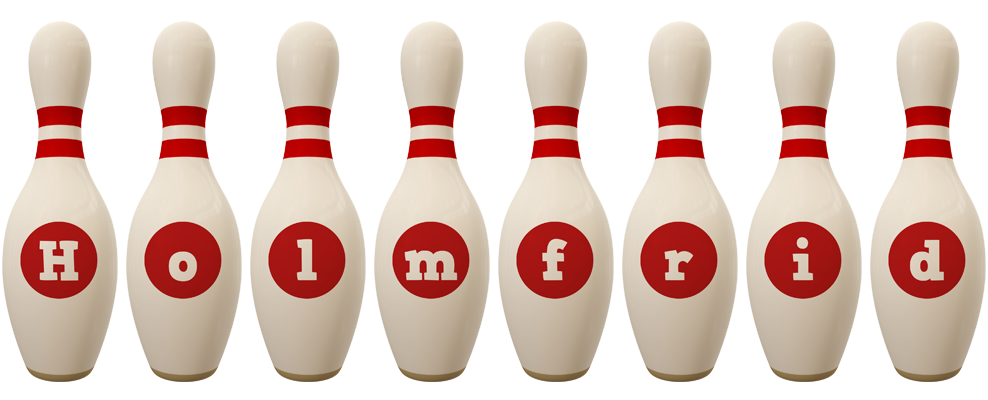 Holmfrid bowling-pin logo
