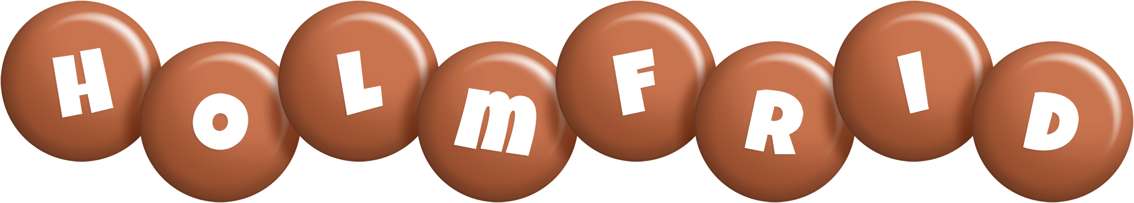 Holmfrid candy-brown logo