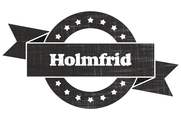 Holmfrid grunge logo