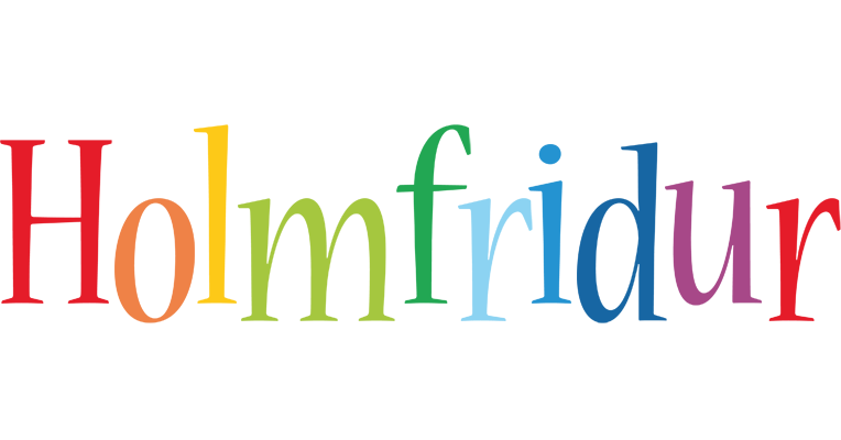 Holmfridur birthday logo