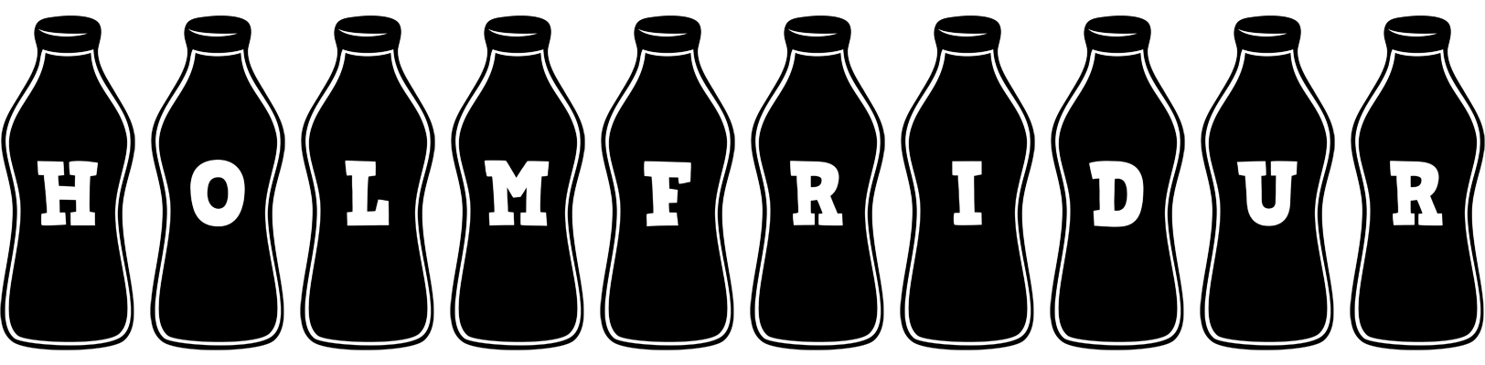 Holmfridur bottle logo